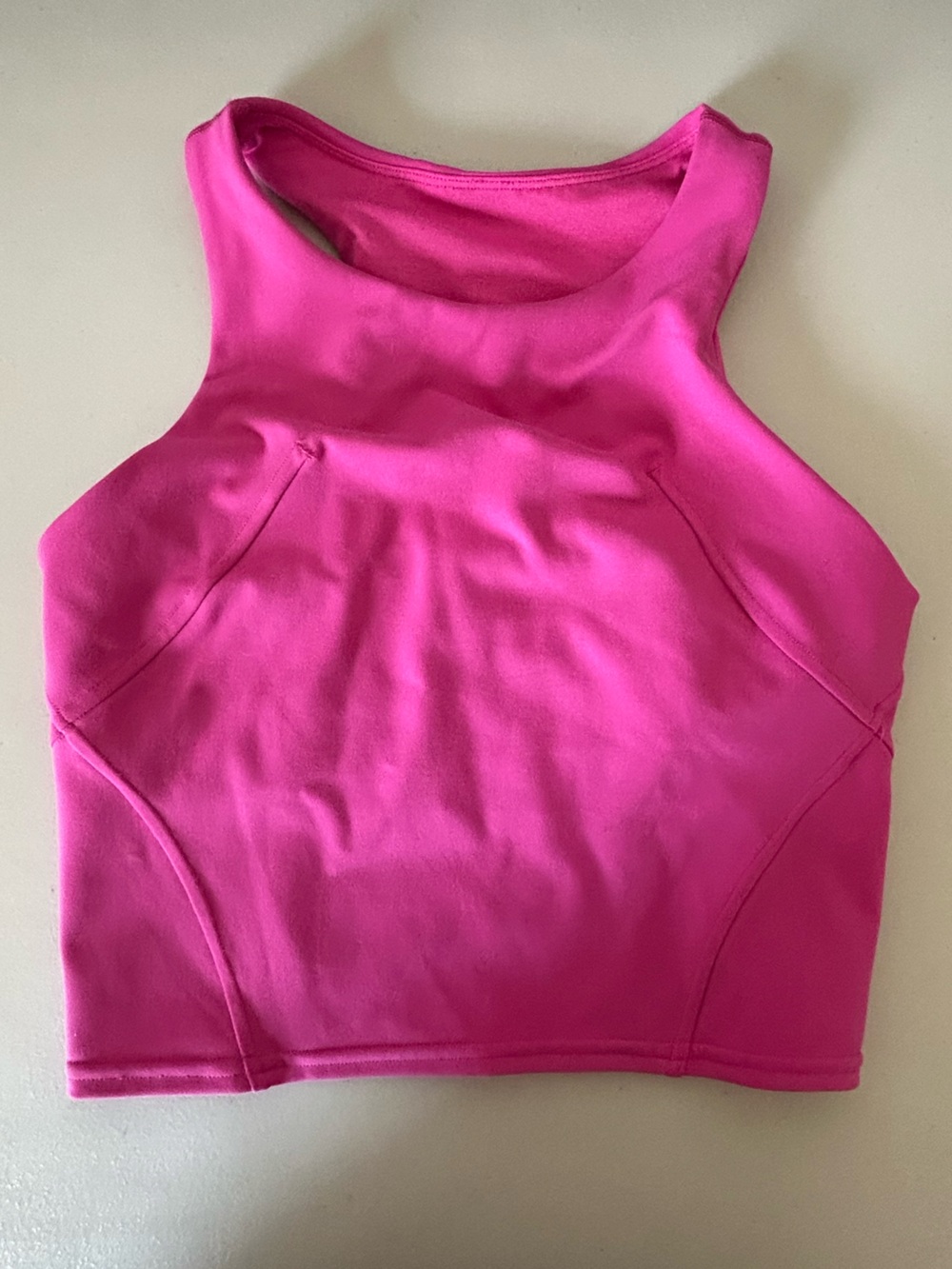 Women’s Lululemon Hot Pink High Neck Crop Tank Top